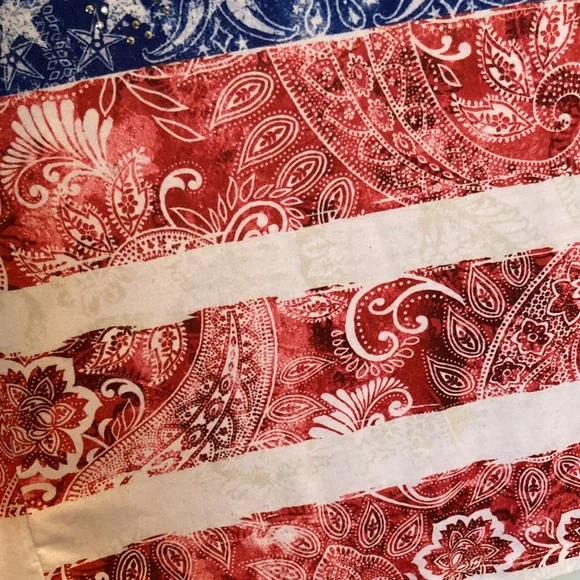 🖤🖤 Gloria Vanderbilt Women’s Patriotic Dress Top (size M) - Picture 3 of 5